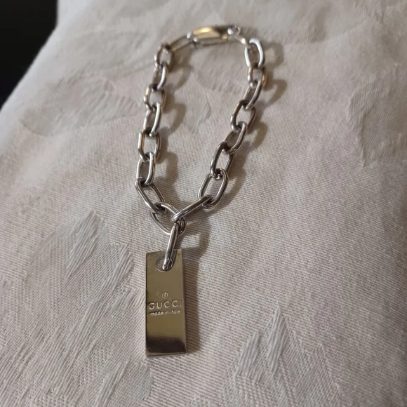 Gucci Sterling Silver Bar Tag Bracelet - Picture 2 of 7